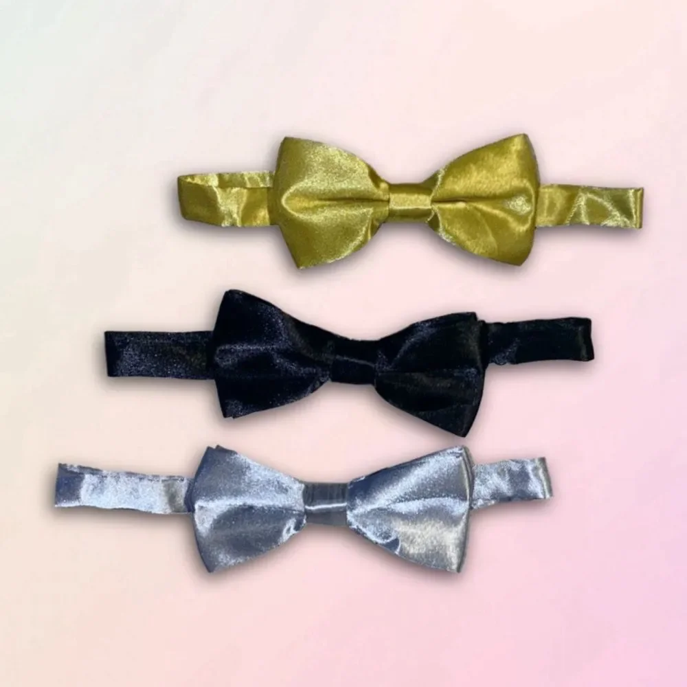 Youth Adjustable 4” Bow Tie Bundle, Metallic